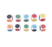 Juego de Dados de 6 Caras, Ligero, Fuerte Resistencia al Impacto, Juego de Dados de plástico Blanco para Juegos de Mesa, Juegos de Dados, 10 Piezas, tamaño estándar 1,6 cm