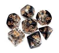 Juego de dados de 7 piezas CREEBUY para juegos DND de mazmorras y dragones, D&D RPg Pathfin