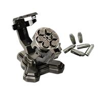 Juego de dados de bala de revólver Bullet Nest Metal DND poliédricos dados de ruleta con contenedor de cilindro giratorio D4, D20, D10, D100, D8, D6 para D&D Zombiecide Sci-Fi War or Crime