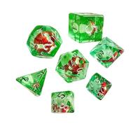 Juego de dados de con setas, dados de champiñones | Dados de juego de mesa | Juego de resina poliédrica para juegos de rol, juego de 7 pequeños de juego de mesa
