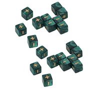 Juego de dados de enseñanza, 20 dados de matemáticas, juego de dados de 16 mm, cálculo de matemáticas, signo menos, juguetes para niños, suministros de enseñanza (verde)
