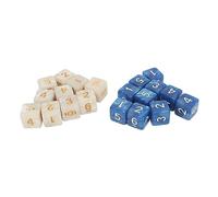 Juego de Dados de Esquina Cuadrada de acrílico, 20 Piezas, Dados numéricos Ligeros de 6 Caras Que no destiñen para Juegos de Mesa, Juegos de matemáticas, Blanco y, 1,5 cm