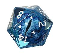 Juego de dados de globo ocular, dados de poliedro de colores con ojos brillantes, dados fáciles de leer, herramienta interactiva de juego de rol con construcción de material de resina duradera, para