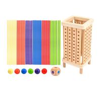 Juego De Dados De Madera: Juguetes De Habilidades Motoras Finas, Juegos De Conteo De Matemáticas | Juguetes De Matemáticas Con Finos Para El Desarrollo De Habilidades De Motores, Juguete De Aprendizaj