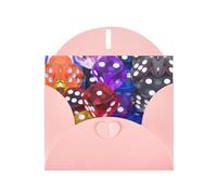 Juego de dados de Pearl Paper Games con tarjeta de felicitación impresa con sobre, interior en blanco para cumpleaños, Navidad, todas las ocasiones, 6 x 4 pulgadas