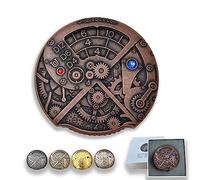 Juego de dados de ruleta de metal de mazmorras y dragones DND D&D, 7 en 1, combina D4, D6, D8, D10, D12, D20 y D%, todo en uno para Dungeons and Dragons, juegos de mesa de rol y cartas