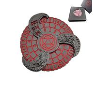 Juego de dados de ruleta DND D20 Dungeons and Dragons, juego de dados mecánicos de metal fresco con caja de dados D&D, juegos de mesa de Dungeons and Dragons RPG, D4, D6, D8, D10, D12