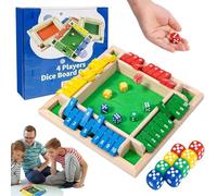 Juego de Dados de Shut The Box, Juego de Mesa de Madera, Cierra la Caja Juego con 8 Dados, Juguetes de Matematicas para Niños,Juegos de Tablero Familiares y Viaje, Juegos de Pub Tradicionales Adultos