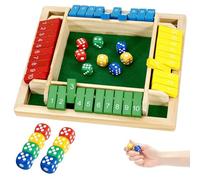 Juego De Dados De Shut The Box Juego De Mesa De Madera para 4 Jugadores Cierra La Caja Juego Juguetes De Matematicas Juegos De De Mesa De Madera Tablero Familiares Y Viaje para Niños Y Adultos