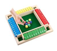 Juego De Dados De Shut The Box, Shut The Box Game para 1-4 Jugadores, Shut The Box Board Game para 4 Jugadores, Shut The Box Juego De Mesa 2-4 Jugadores 8 Dados, Shut The Box Juego De Mesa Familiares