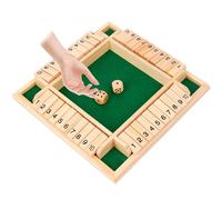 Juego De Dados De Shut The Box, Shut The Box Game para 1-4 Jugadores (Verde)