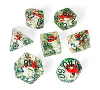 Juego de Dados DND de Dados de Hongos OriCraft con Hongos en el Interior de Mazmorras y Dragones Juego de rol poliédrico Dados para Juegos Dados D20 7 Juegos de Dados de Halloween