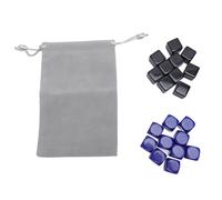 Juego de Dados en de 16 mm, plástico liviano a Prueba de Impactos, 6 Caras, Dados de Juego de Mesa Personalizables para Juegos de Mesa, Actividades matemáticas, 20 Piezas, Negro