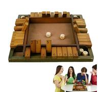 Juego De Dados En - Juego De Mesa De Madera | Juegos De Mesa para Niños Y Adultos | Entretenimiento Portátil para Aprendizaje De Matemáticas Familiar De 2 A 4 Jugadores para Aula, Hogar,