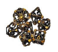 Juego de dados Hollow Metal - Dice Poliédrico, Juego Premium | Juegos de mesa poliédricos, Hollow Metal D, D Dice Elegante, establece Accesorios de Juego de Bandeja de Alta calidad y Premium