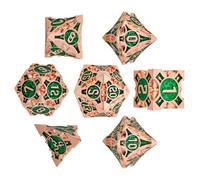 Juego de dados multifaceous para juegos de rol | Juego de 7 dados grandes portátiles para JDR, juego de mesa, dados, camping, noches con amigos, juego de dados para aventuras fantásticas y estrategia