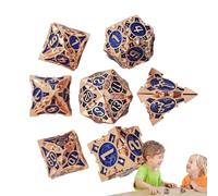 Juego de dados multifaceous para juegos de rol | Juego de 7 dados grandes portátiles para JDR, juego de mesa, dados, camping, noches con amigos, juego de dados para aventuras fantásticas y estrategia