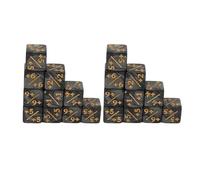 Juego de Dados numéricos de 6 Caras Dados de Juego de 16 mm Resistentes a Impactos y livianos Negros para Juegos de Mesa y aulas Plástico 20 Piezas