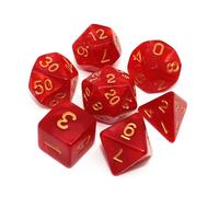 Juego de dados poli?dricos DND, dados rojos cornalina para Dungeon and Dragons, D&D Pathfinder MTG, dados de rol de 7 dados con bolsa de dados