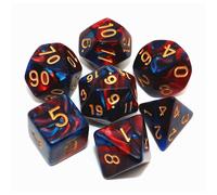 Juego de dados poli dricos rojos y azules cREEBUY DND Dice para Dungeons and Dragons, MTg, RPg, D&D, D20, D12, D10, D8, D6, D4