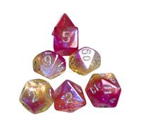 Juego de dados poliédricos de 7 dados RPG para aprender matemáticas, suministros de fiesta tipo D