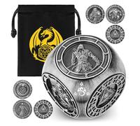 Juego de dados poliédricos DND, juego de iniciación D&D de metal premium, con diseños intrincados de dragón, para sesiones de RPG de mesa Dnd Pathfinder, regalo perfecto de Navidad, cumpleaños, DND