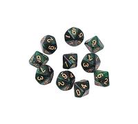 Juego de dados poliédricos multicolor de 10 caras de 10 caras para jugar RPG para fiestas, juegos de rol, divertidos accesorios de juego para pub y club, juego de dados geniales