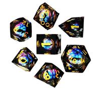 Juego de dados poliédricos, pequeño juego de dados de rol,7 x dados poliédricos de juego de mesa - Kit multifuncional, pequeño para el hogar, oficina, , reuniones de fam