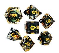 Juego de dados Polyudal, pequeño juego de rol, 7 unidades de una empresa de juegos de mesa | Juego de dados multifuncional, juego de rol, juego de mesa, para el hogar, la oficina, la reunión familiar
