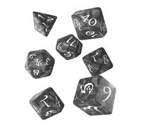 Juego de dados Q-Workshop Classic RPG Smoky & White (7 piezas)