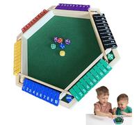 Juego de Dados Shut The Box,Juego de Dados Shut The Box Travel, Bandeja de Madera para rodar, Diseño de de Obturador de Juego Impermeable para 6 Jugadores, Experiencia de Juego de Mesa clásico y
