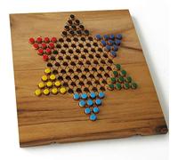 JUEGO DE DAMAS CHINAS de 2 a 6 Jugadores, juego de mesa para toda la familia, de estrategia en madera maciza eco-responsable, marca Francesa Le Délirant® normas CE, juego de Viaje. Tablero con cierre.
