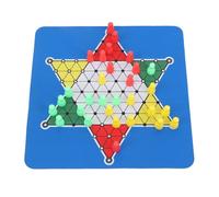 Juego de Damas Chinas, Tapete de Tablero de Damas de Goma y 3 Piezas de Damas de Colores, Juego Portátil con Bolsa de Almacenamiento para Viaje en Casa