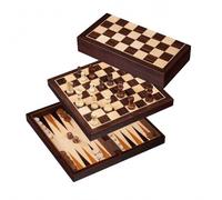 Juego De Damas De Ajedrez Y Backgammon - Campo De 30 Mm - Abeto