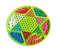 Juego de damas - Juego de ajedrez hexagonal educativo de mesa | Juego de cuentas coloridas para juego de ajedrez y juego de damas, para niñas, adultos, escuela, hogar, reunión