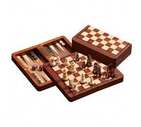 Juego De Damas Magnético De Ajedrez Y Backgammon - Campo 18 Mm