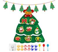 Juego De Dardos,Diana para Dardos con Forma De Árbol De Navidad De 42 cm,Juegos De Navidad DIY con Bolas Adhesivas | para Niños Uso En Interior Y Exterior Decoración para Fiestas Y Cumpleaños