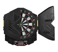 Juego De Dardos Electrónico con Gabinete De Madera, 4 Pantallas Led Y 12 Dardos - Máquina Multijuego De Puntuación Automática para Salas De Juegos Familiares