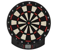 Juego de Dardos electrónicos HOMCOM Target 26 Juegos Principales y 185 variaciones de Juego dianas electrónicas para 8 Jugadores 30 Puntos de Dardos Pantalla LCD Altavoz Negro