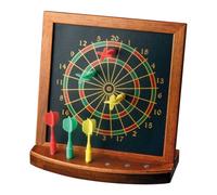 Juego De Dardos En Miniatura - Madera De Hevea - Con 6 Flechas Magnéticas