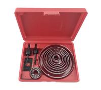 ＡＷＨＡＯ Juego de de 19-127mm, herramientas de carpintería, hoja de, perforadora para paneles de yeso, madera fina, Rojo