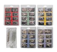 Juego de de Alambre metálico - Juguete de reflexión lógica para la Inteligencia, Estimulante de Metal para desafiar a la - para Adolescentes Adultos en casa, Escuela, Viajes