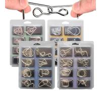 Juego De De Alambre Metálico,Juguete De Reflexión Lógica para La Inteligencia | Puzzle Estimulante de Metal para Desafiar El | para Casa Oficina Escuela Adolescentes Adultos Regalos de