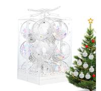 Juego de de Bolas de Navidad,Juego de Bolas de Navidad | 12x Kit de de Bolas de árbol de Navidad - Conjunto de Colgantes de Vacaciones Transparentes, Colgantes de Bolas de