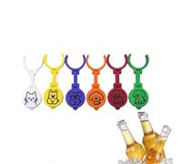 Juego de de botella, 6 piezas, animales, soda marking lids, Airtight Bottle Caps, 1,3 x 3,35 pulgadas, Sturdy Drink Accessory for Home Party Gathering Travel Outdoor Camping Refrigerator Kitchen