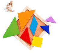 Juego De De Combinación Preescolar: Bloques Lógicos Coloridos De Madera, Juego De Juguetes Educativos para Enigmas | para Niños Aprendizaje Escuela Viajes Vacaciones Camping Cumpleaños Na