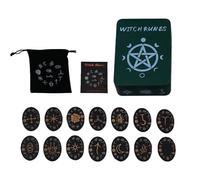 Juego De De con Guía - Kit Mágico De 14 Piezas | Grabadas De Madera con Libro De Aprendizaje para Principiantes, Herramientas Espirituales De Adivinación Meditación Ritual Esotérico