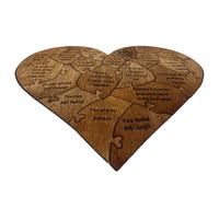 Juego De De Corazón De Amor - Recuerdo De Madera 2024, Razones por Las Que Te Amo | Construcción De Madera Dura De Calidad, 14x13x1cm, Acabado Suave, Artesanal, Actividad Romántic