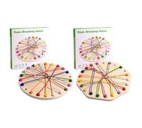 Juego de de Cuerda: Cuerda retorcida educativa, desafío de desatar Duradero, Juguete de Entrenamiento lógico, de Estrategia portátil | Juego de de Viaje para niñ