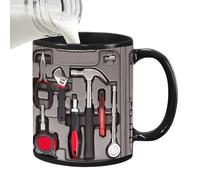 Juego de de herramientas mecánicas - Taza de café mecánica, taza de cerámica con diseño de de herramientas, taza divertida para ingenieros y maquinistas, perfecta para cocina, oficina y como